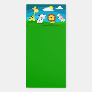 Cartoon animals magnetic notepad