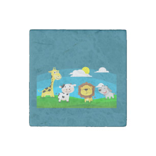Cartoon animals       stone magnet
