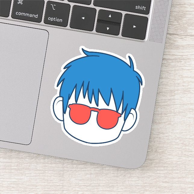 cartoon Anime boy Sticker (Detail)