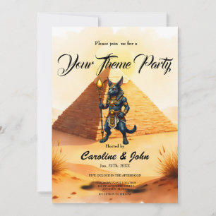 Cartoon Anubis – Egyptian God of the Afterlife Invitation