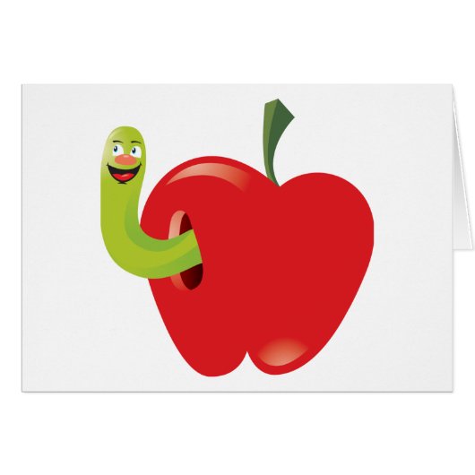 Cartoon Apple Cards (Front Horizontal)