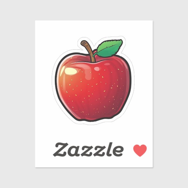 Cartoon apple sticker (Sheet)