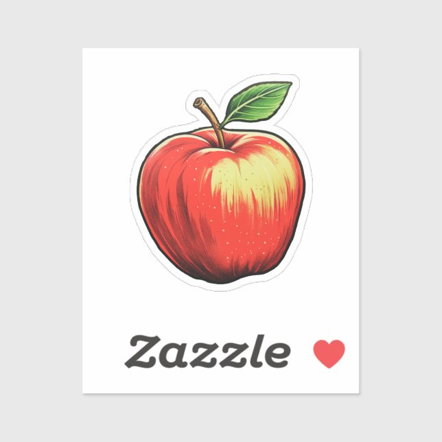 Cartoon apple sticker (Sheet)