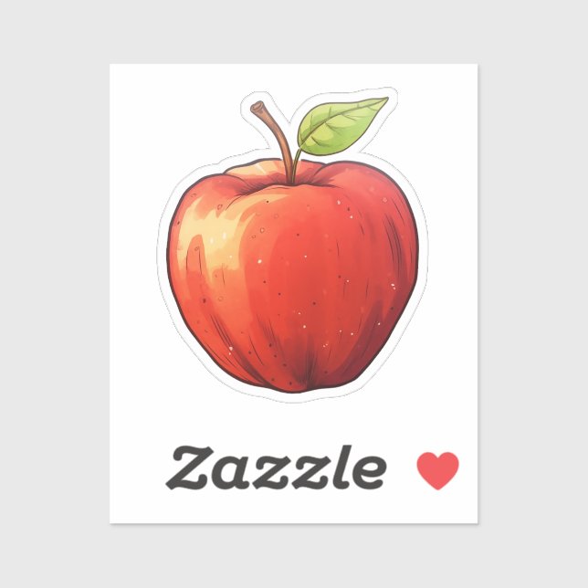 Cartoon apple sticker (Sheet)