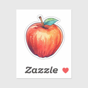 Cartoon apple sticker