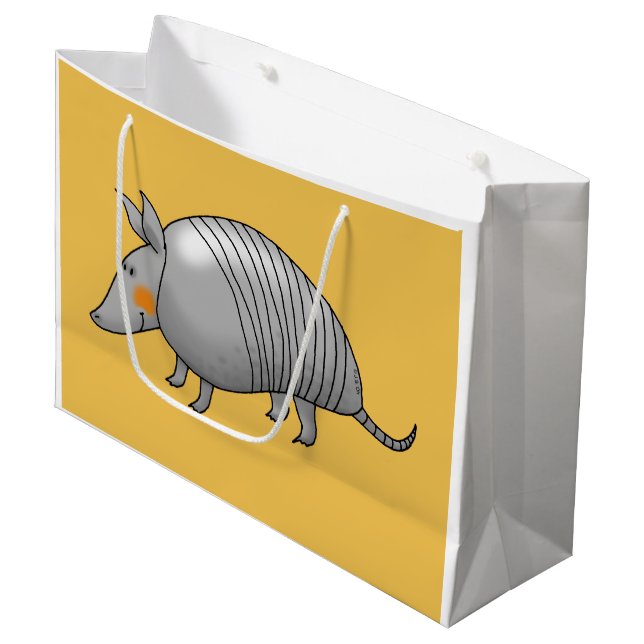 cartoon armadillo large gift bag (Front Angled)
