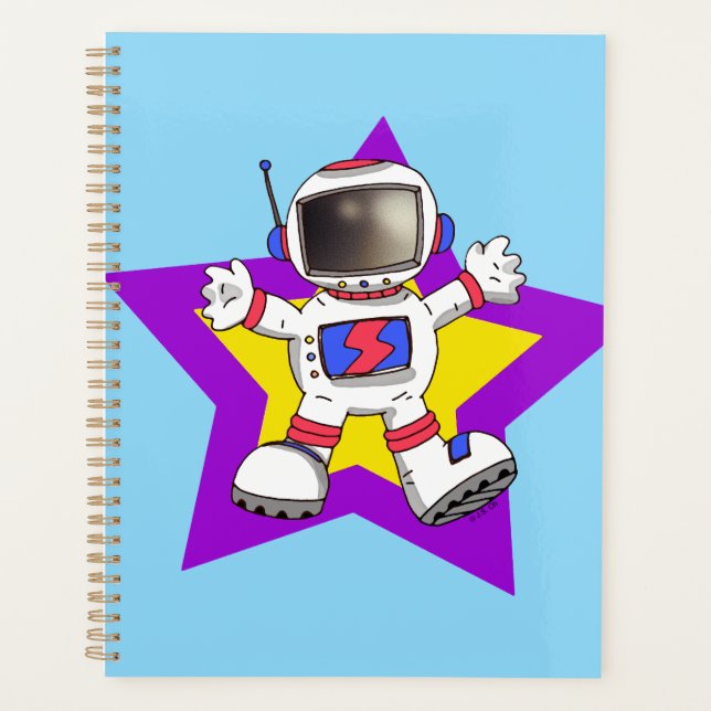 Cartoon Astronaut in Star Design Planner (Front)