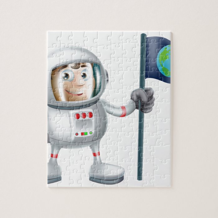 Cartoon Astronaut Jigsaw Puzzle