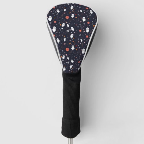 cartoon astronauts golf head cover