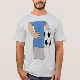 Cartoon Athlete With Soccer Ball Under Arm T-Shirt