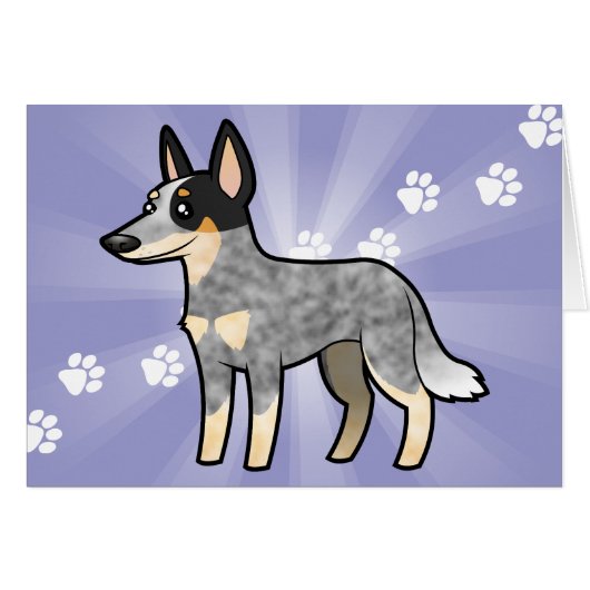 Cartoon Australian Cattle Dog / Kelpie (Front Horizontal)
