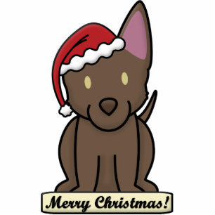 Cartoon Australian Kelpie Christmas Ornament