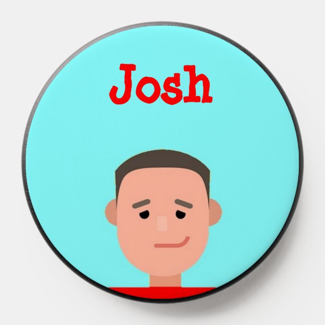 Cartoon avatar smart guy custom name PopSocket (Popsocket)
