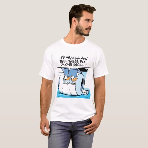 Cartoon Aviation Humor Duck Tshirt