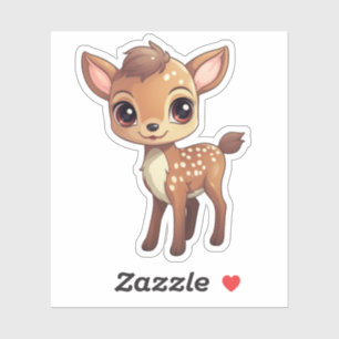 Cartoon baby deer sticker