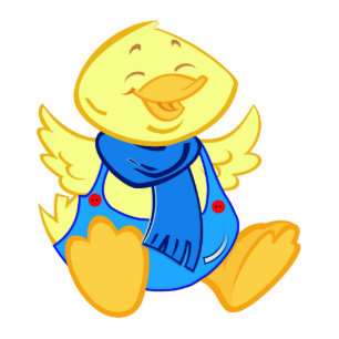 Cartoon baby duck Photo sculpture / magnet / pin