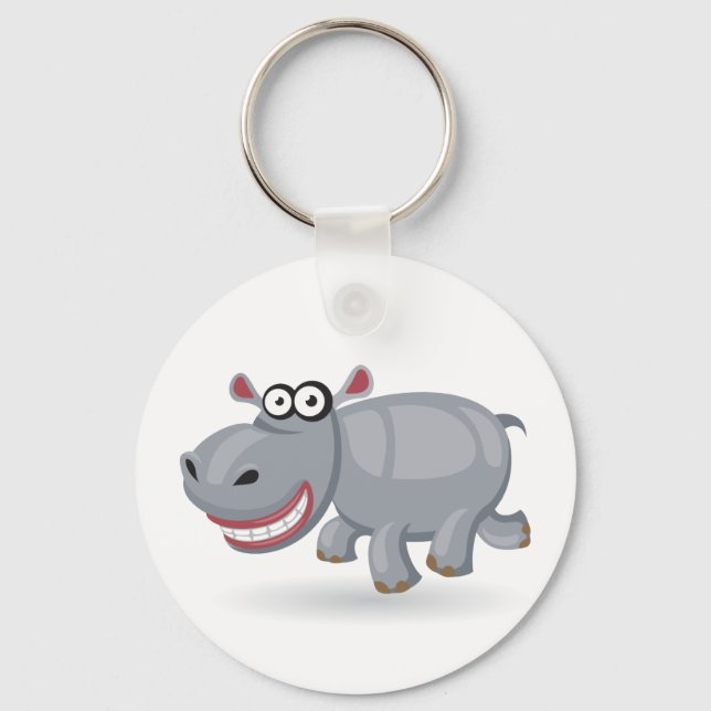 Cartoon baby Hippo Keychain (Front)