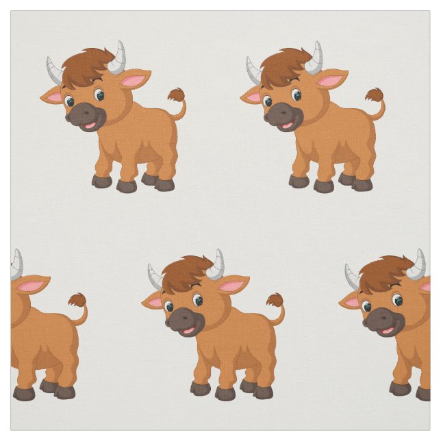 Cartoon baby ox fabric (Swatch)