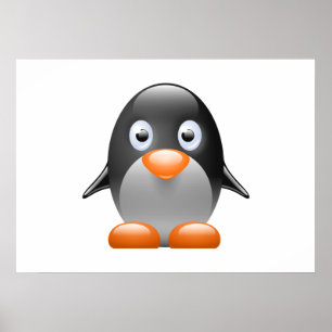 Cartoon Baby Penguin Poster