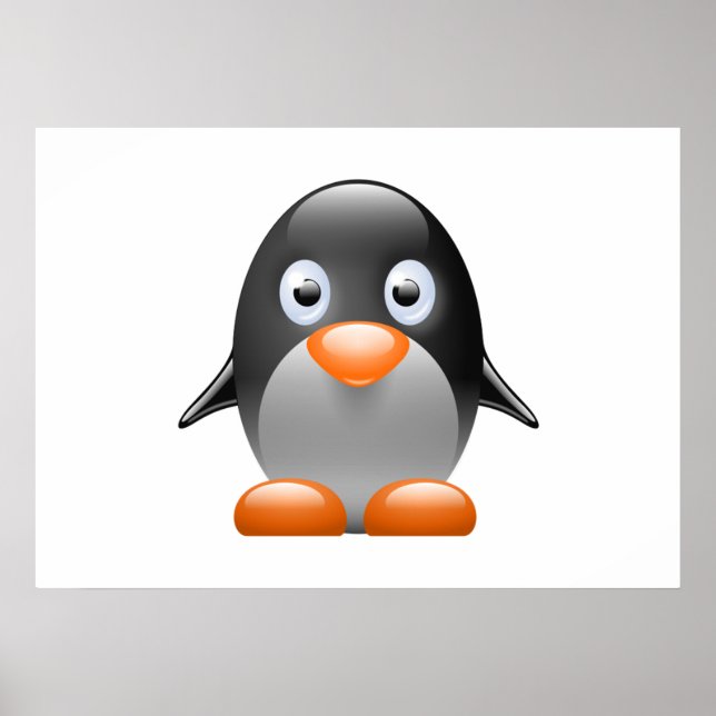 Cartoon Baby Penguin Poster (Front)