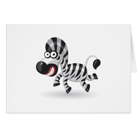 Cartoon baby Zebra Cards (Front Horizontal)