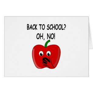 Cartoon Back To School Apple Cards
