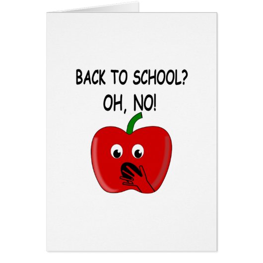 Cartoon Back To School Apple Cards (Front)