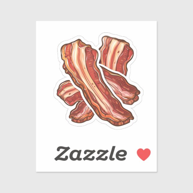 Cartoon bacon sticker (Sheet)