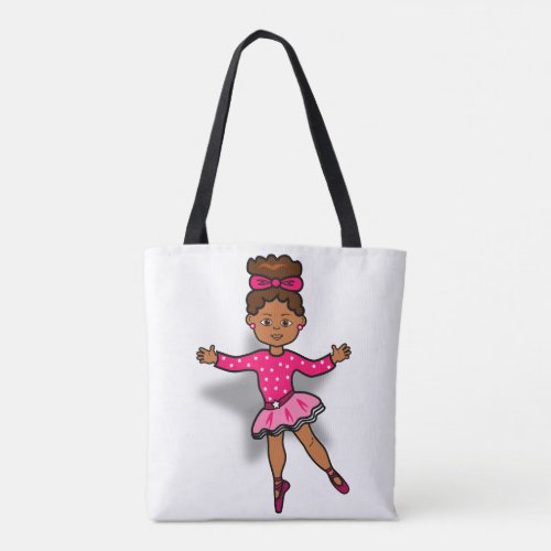Cartoon Ballerina Dancing Tote Bag