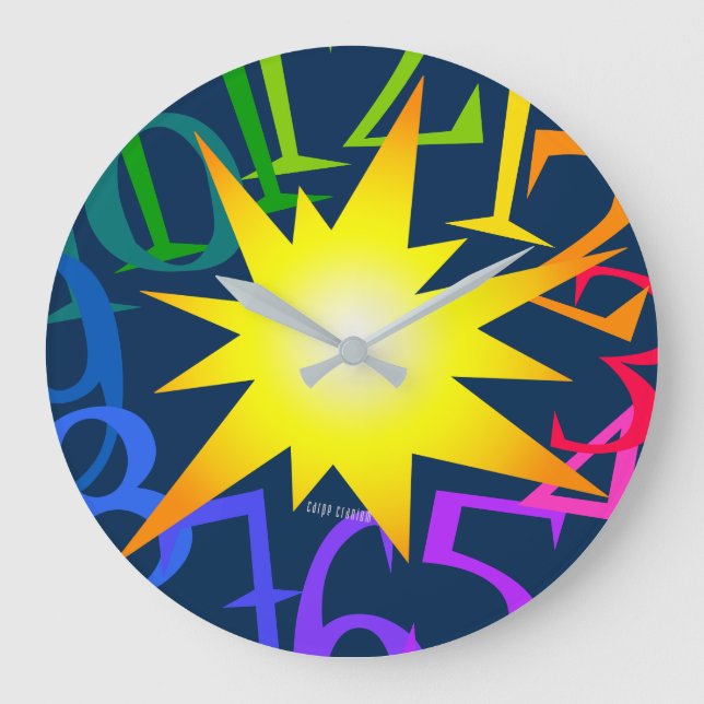 Cartoon Bang Large Clock (Front)