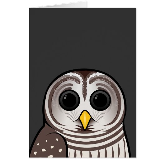 Cartoon Barred Owl Cards (Front)