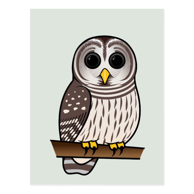 Birdorable Barred Owl Postcard | Cute Bird Gifts