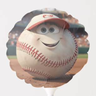 Cartoon Baseball Balloon