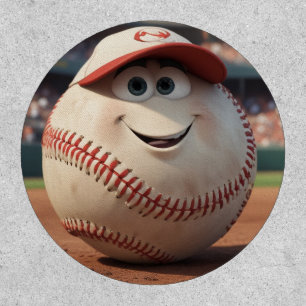Cartoon Baseball  Patch