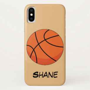 Cartoon Basketball Ball   Add Name iPhone X Case