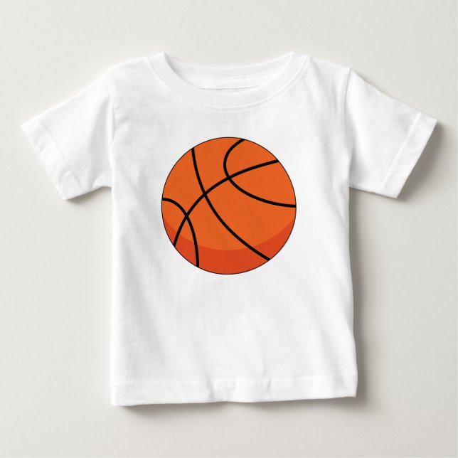 Cartoon Basketball Ball Baby T-Shirt (Front)