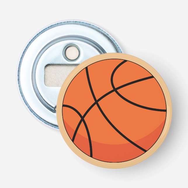 Cartoon Basketball Ball Bottle Opener (Front)