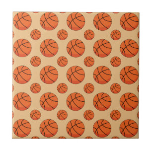 Cartoon Basketball Ball Ceramic Tile