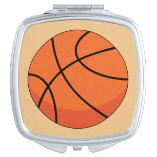 Cartoon Basketball Ball Compact Mirror