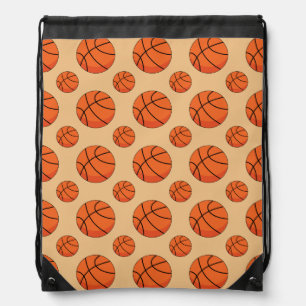 Cartoon Basketball Ball Drawstring Bag