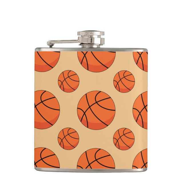 Cartoon Basketball Ball Flask (Front)