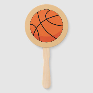Cartoon Basketball Ball Hand Fan