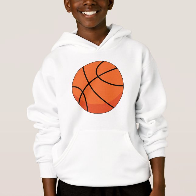 Cartoon Basketball Ball Hoodie (Front)