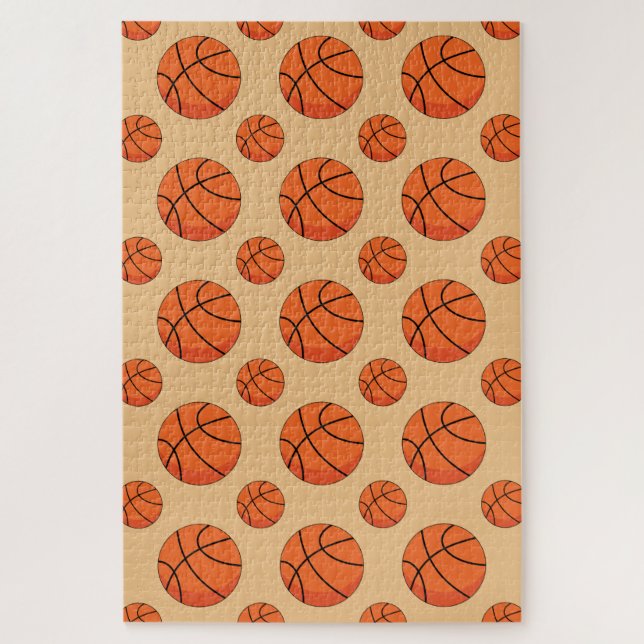 Cartoon Basketball Ball Jigsaw Puzzle (Vertical)