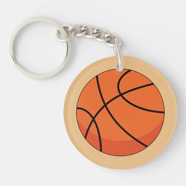 Cartoon Basketball Ball Keychain (Front)