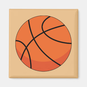 Cartoon Basketball Ball Magnet