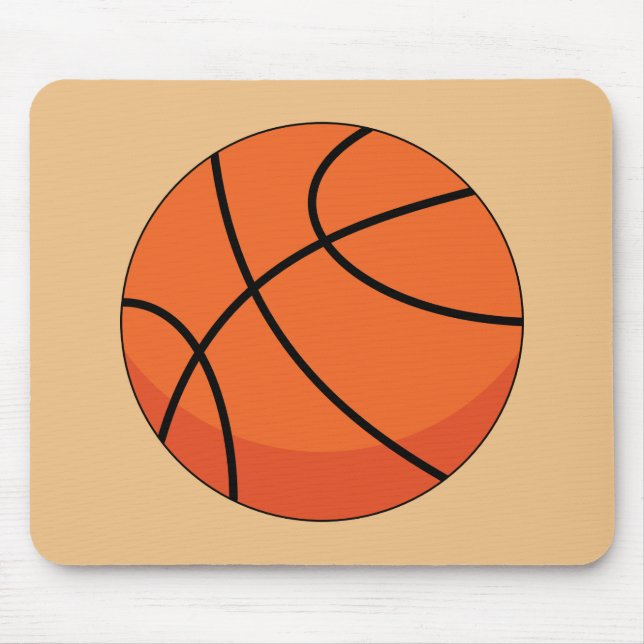 Cartoon Basketball Ball Mouse Pad (Front)