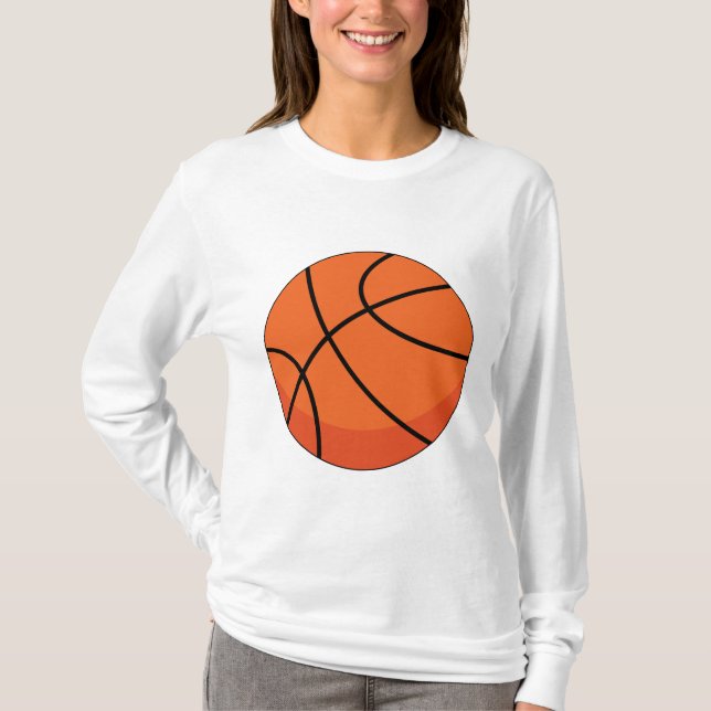 Cartoon Basketball Ball T-Shirt (Front)