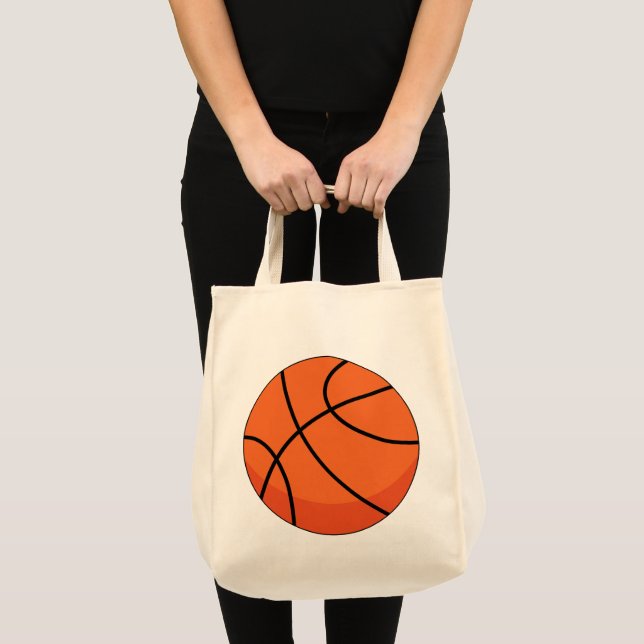 Cartoon Basketball Ball Tote Bag (Front (Product))