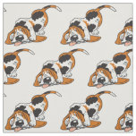 cartoon Basset Hound Fabric